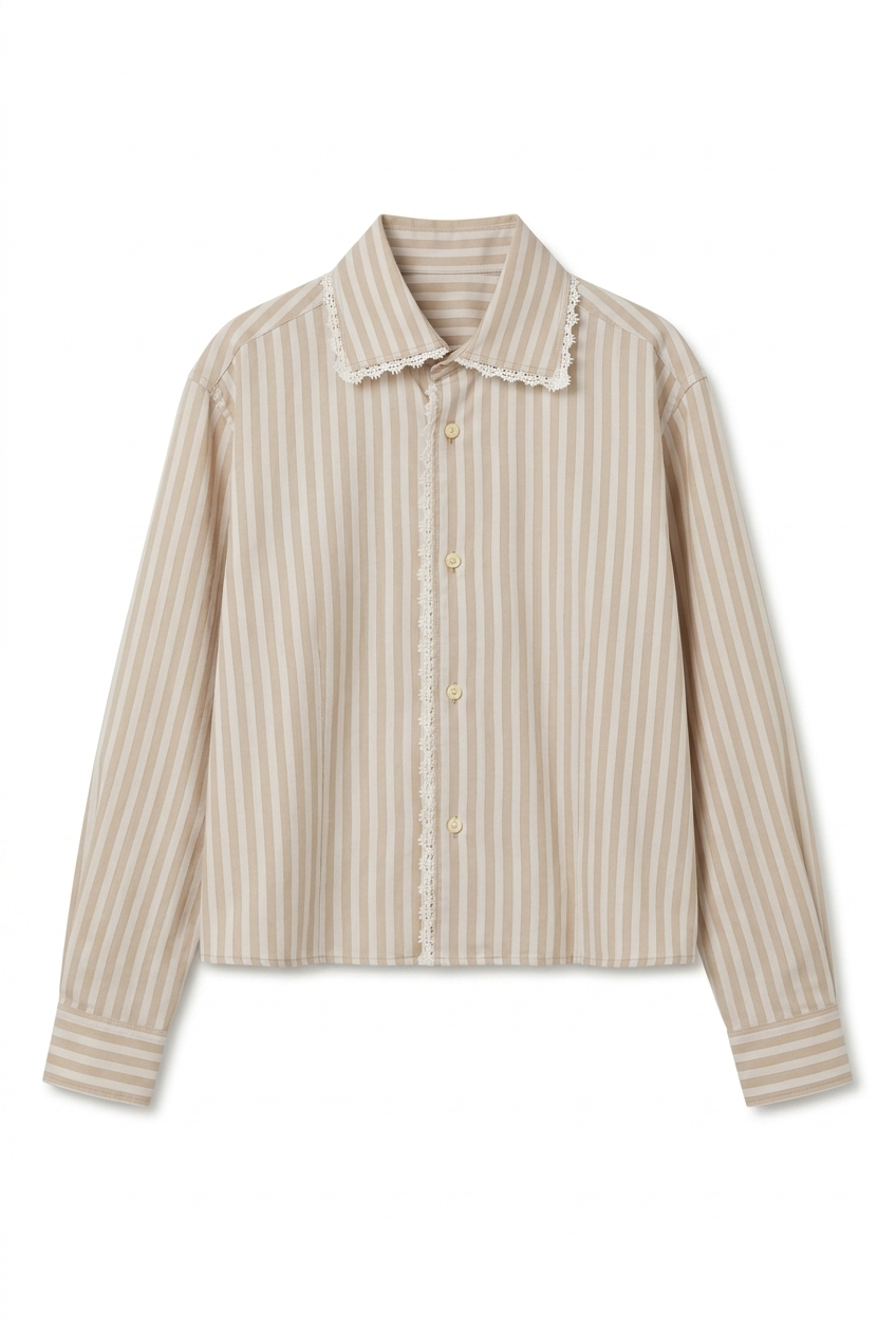 CHEMISE DENTELLE BEIGE