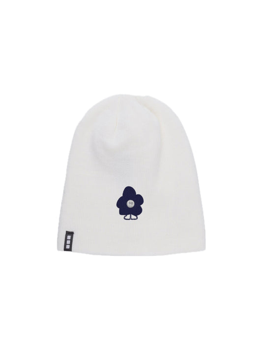 flower knit beanie