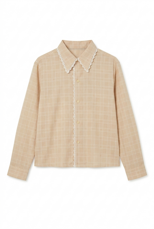 CHEMISE DENTELLE CARREAUX