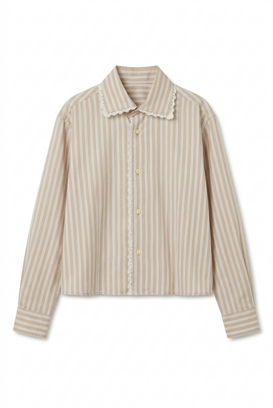 CHEMISE DENTELLE BEIGE