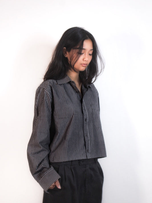 lugano black striped shirt