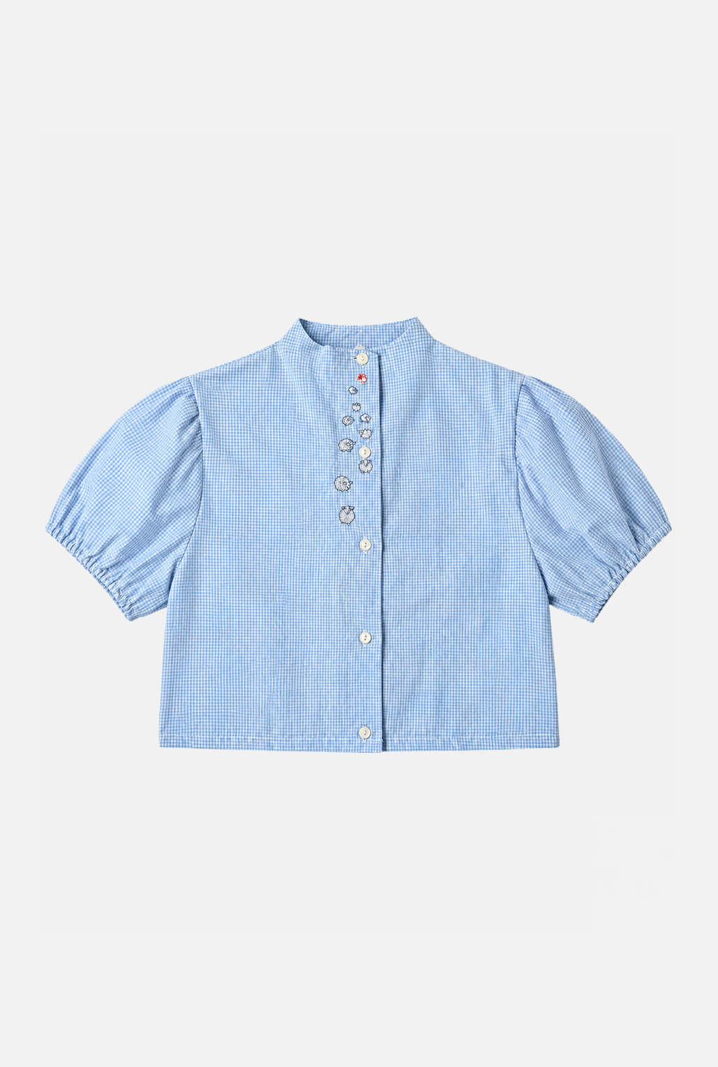 TOP GINGHAM BLEU