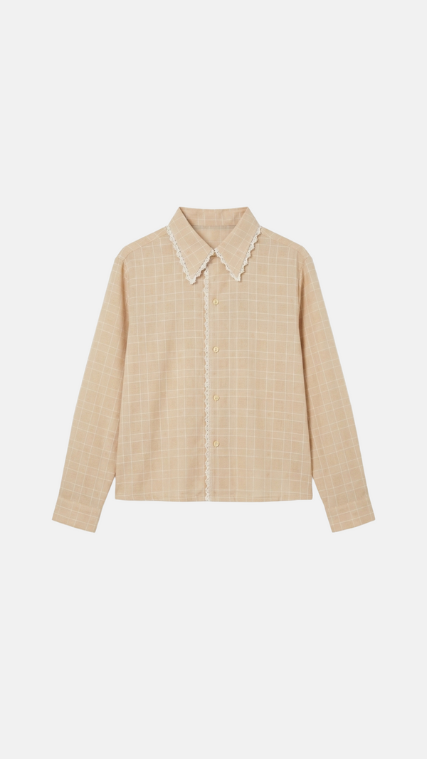 CHEMISE DENTELLE CARREAUX