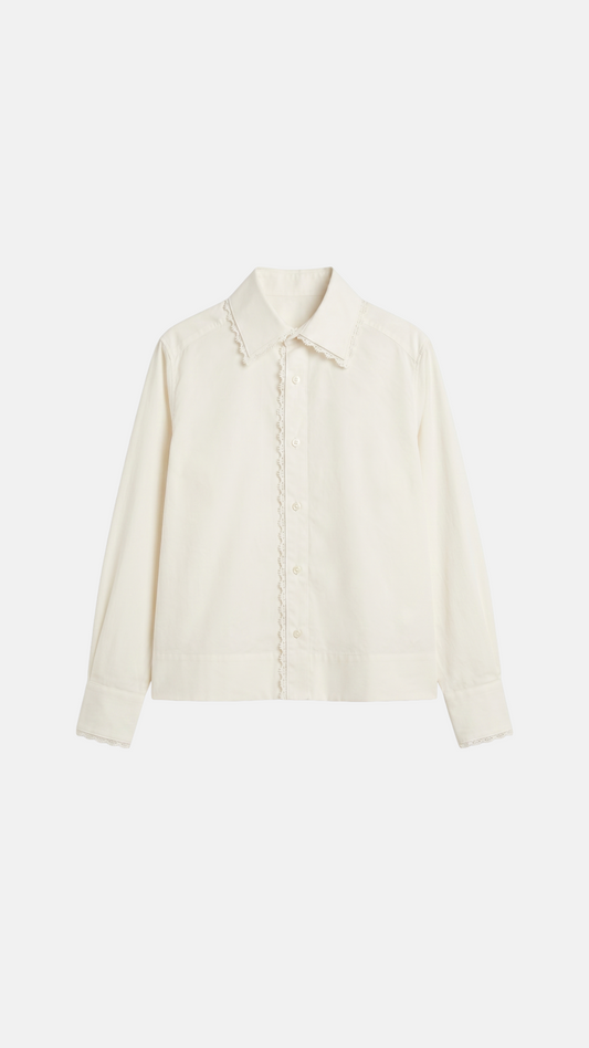 WHITE LACE SHIRT
